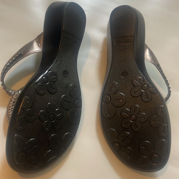 Athena Alexander dark grayish brown rhinestone sandals 40 8 1/2 - Picture 3 of 4